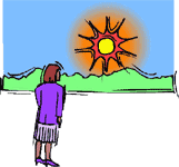 a person following the sun