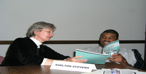 Staff member with disability advocate