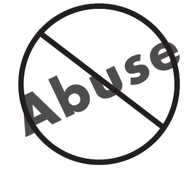iCan Program logo of the word Abuse with a no symbol over top.