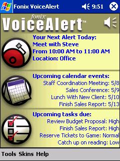 voice alert screen